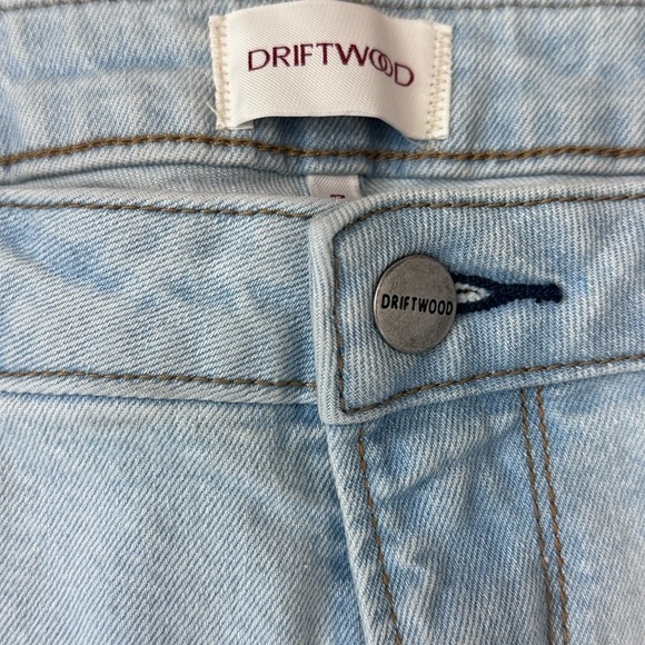 Driftwood Colette Stretch Denim Embroidered Daisy Cuff Crop Jeans Size 16 L27 - Picture 2 of 12